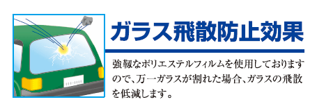 ガラスの飛散防止効果