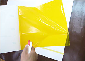 水溶液を使用した貼り方02